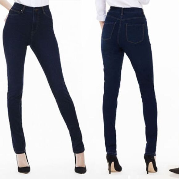- NWT  High Waist Dark Wash Jeans - Picture 1 of 8
